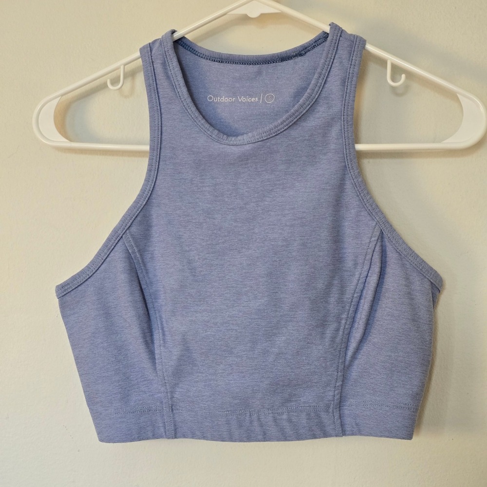 Outdoor Voices Sports Bra Purple High Neck Womens Small